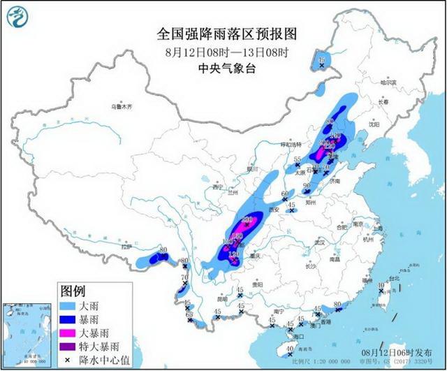 京津冀四川等地局地有大暴雨